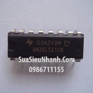 Tên hàng: AM26LS31CN DIP16 IC truyền thông Quad Transmitter RS-422;  Mã: AM26LS31CN;  Kiểu chân: cắm DIP-16;  Hãng sx: TI;  Hàng tương đương: AM26LS31ACN