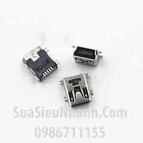 Tên hàng: USB 5PF Cổng mini USB 5PF loại cái, chân dán hàn mạch;