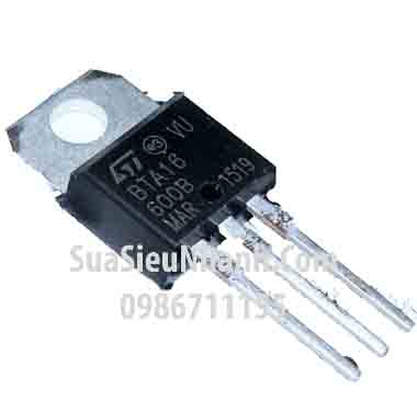 Tên hàng: BTA16-600B TRIAC 16A 600V; Kiểu chân: cắm TO220; Hãng sx: ST; Mã: BTA16-600B