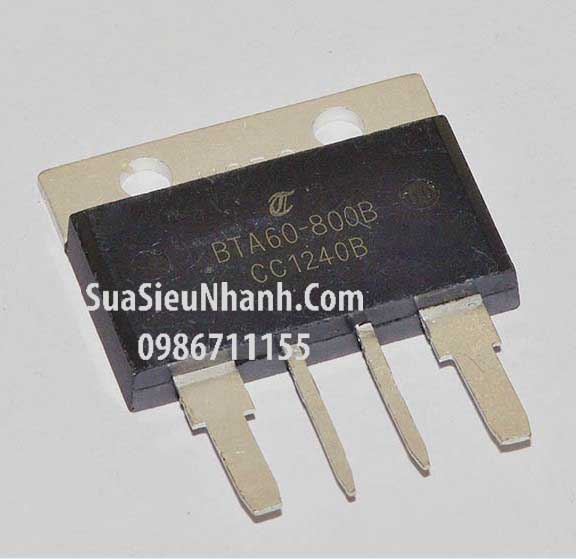 Tên hàng: BTA60-800B TOP4 TRIAC 60A 800V; Mã: BTA60-800B; Kiểu chân: cắm TOP4; Thương hiệu: ST; Hàng tương đương: BTA60-600A, BTA60-600B, BTA60-600C; BTA60-600E, BTA60-700A, BTA60-700B, BTA60-700C; BTA60-700E, BTA60-800A, BTA60-800B, BTA60-800C; BTA60-800E, BTA60-1200A, BTA60-1200B, BTA60-1200C; BTA06-1200E; Phân nhóm: TRIAC