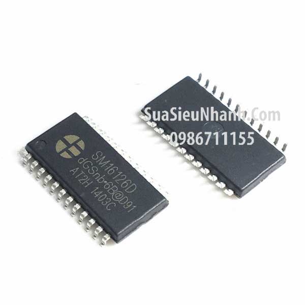 Tên hàng: SM16126D SM16126 SOP24 IC điều khiển LED driver; Mã: SM16126D; Kiểu chân: dan SOP-24; Dùng cho: vật tư màn hình; Phân nhóm: IC Driver