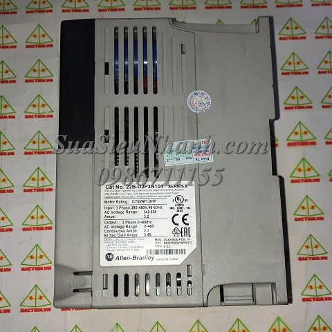 22B-D2P3N104 Biến tần 0.75kW Allen-Bradley PowerFlex 40 (HTM); Mã: 22B-D2P3N104; Xuất xứ: Hàng tháo máy