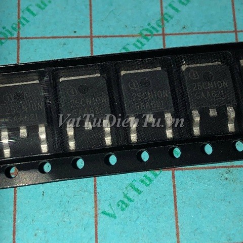 25CN10N TO252 N MOSFET 25A 100V; Mã: 25CN10N; Kiểu chân: dán TO-252; Xuất xứ: Hàng mới