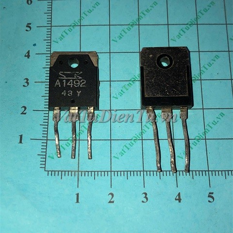 2SA1492 A1492 TO3P PNP Transistor 15A 180V (HTM); Mã: 2SA1492; Kiểu chân: cắm TO-3P; Xuất xứ: Hàng tháo máy; Cặp: 2SC3856 2SA1492