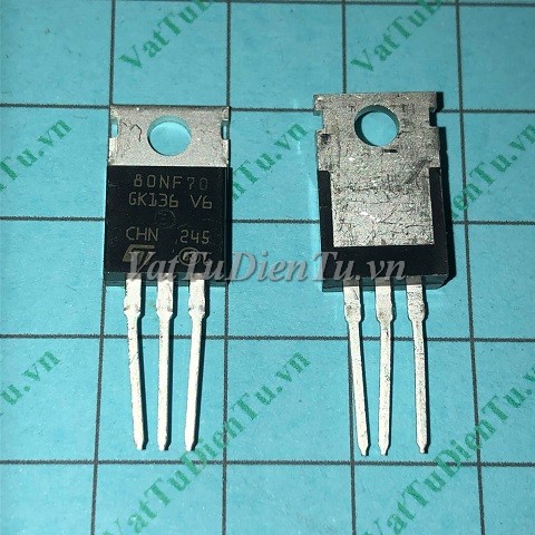 STP80NF70 80NF70 TO220 N MOSFET 98A 68 V 0.0082R; Mã: 80NF70; Kiểu chân: cắm 3 chân TO-220; Xuất xứ: Hàng mới