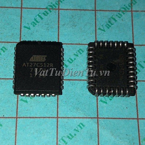 AT27C512R-70JU AT27C512R PLCC32 IC Nhớ EPROM; Mã: AT27C512R-70JU; Kiểu chân: dán 32 chân PLCC-32; Xuất xứ: Hàng mới; Thương hiệu: ATMEL