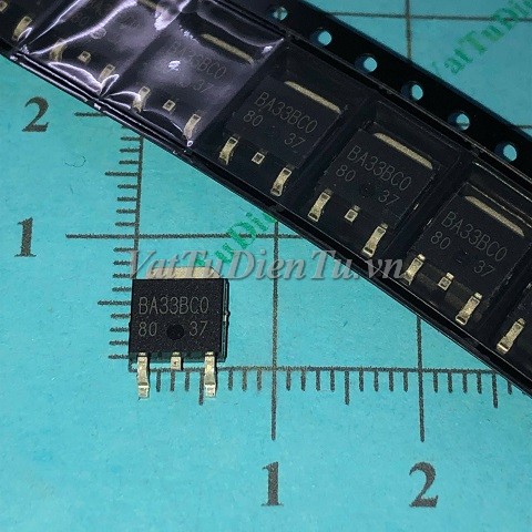 BA33BC0 BA33BCO BA33BC0FP-E2 TO252 IC ổn áp nguồn 3.3V; Mã: BA33BC0; Kiểu chân: 3 chân dán TO-252; Thương hiệu: ROHM; Hàng tương đương: BA33BC0FP-E2, BA33BCO