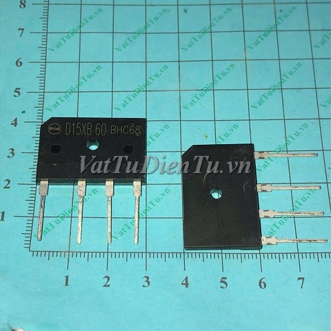 D15XB 60 D15XB60 D15SB 60 D15SB60 Diode cầu 15A 600V, diode cầu chình lưu, diode chỉnh lưu cầu; Mã: D15XB60; Kiểu chân: cắm dẹt; Hàng tương đương: GBJ1510, D15SB60, D15XB60...;