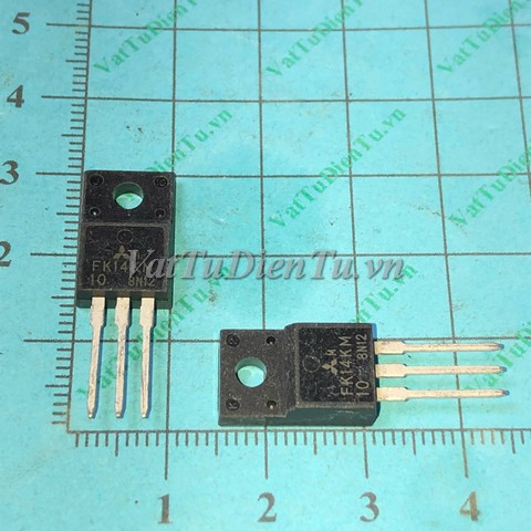 FK14KM-10 TO220F N Mosfet 14A 500V; Mã: FK14KM-10; Kiểu chân: cắm 3 chân TO-220F; Xuất xứ: Hàng mới; Thương hiệu: MITSUBISHI