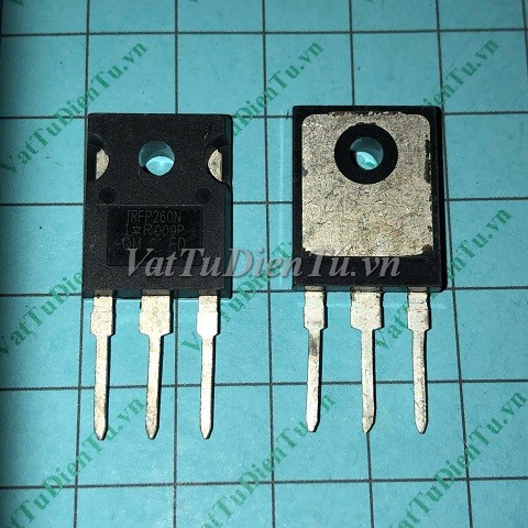 IRFP260N TO247 N MOSFET 50A 200V 0.04R; Mã: IRFP260N; Kiểu chân: cắm 3 chân TO-247; Thương hiệu: IR; Xuất xứ: Hàng mới