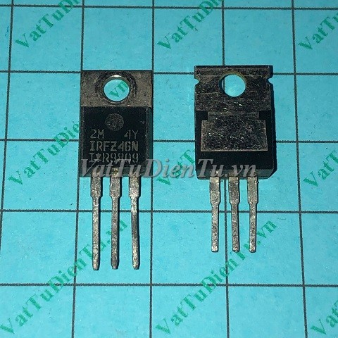 IRFZ46N TO-220 55V 53A IGBT (TM); Mã: IRFZ46N; Kiểu chân: 3 chân cắm TO-220; Xuất xứ: Hàng tháo máy