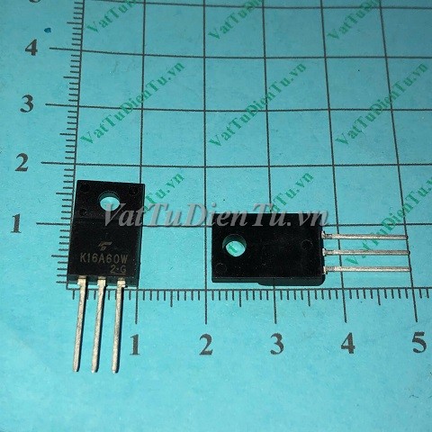 K16A60W TK16A60W 16A 600V TO220F Mosfet; Mã: K16A60W; Kiểu chân: cắm 3 chân TO-220F