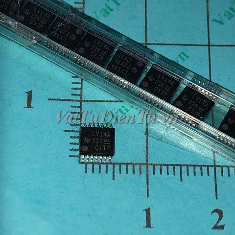 LV14A SN74LV14PWR LV14 TSSOP14 IC Số; Mã: SN74LV14PWR; Kiểu chân: dán TSSOP-14 4.4mm; Thương hiệu: TI