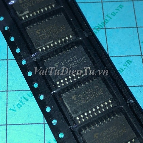 TD62783AFG TD62783A TD62783AF IC Driver, 8 ch High-Voltage Source Driver; Mã: TD62783AFG;Kiểu chân: dán SOP-18 5.2mm; Hãng sx: TOSHIBA