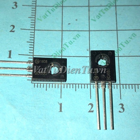 BD680A BD680 TO126 (SOT32) PNP Transistor 4A 80V ECB; Mã: BD680; Kiểu chân: 3 chân cắm TO-126 (SOT-32); Thương hiệu: ON; Hàng tương đương: BD678 BD678A BD680 BD680A BD682