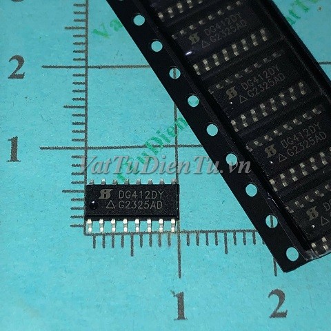 DG412DY DG412DYZ SOP16 IC Nguồn, Monolithic Quad SPST, CMOS Analog Switches; Mã: DG412DY; Kiểu chân: dán 16 chân SOP-16; Xuất xứ: Hàng mới