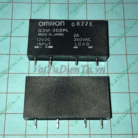 G3M-202PL-12VDC G3M-202PL Rơ le 12V 2A 4 chân (HTM); Mã: G3M-202PL-12VD; Kiểu chân: cắm; Xuất xứ: Hàng tháo máy