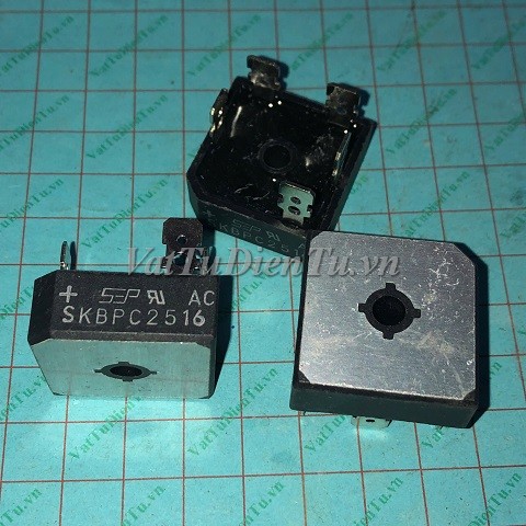 SKBPC2516 Diode chỉnh lưu cầu 3 pha 25A 1600V 5 chân dẹt; Mã: SKBPC2516; Xuất xứ: Hàng mới