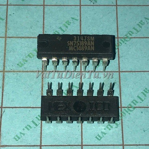 SN75189AN SN75189N DIP14 IC số (HTM); Mã: SN75189AN; Kiểu chân: cắm 14 chân DIP-14; Xuất xứ: Hàng tháo máy; Thương hiệu: Texas