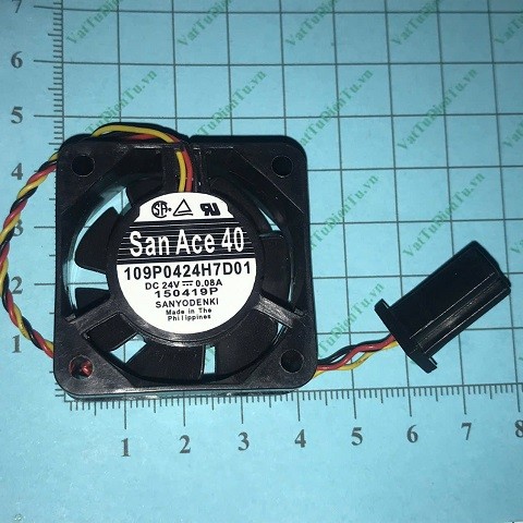 109P0424H7D01 Quạt tản nhiệt 24V 0.08A 40x40x15mm Sanyo 3 dây đầu cắm Fanuc; Mã: 109P0424H7D01; Thương hiệu: SANYO; Xuất xứ: Hàng mới