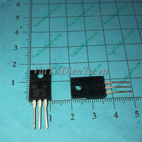 STF13N80K5 13N80K5 TO220F N Mosfet 12A 800V; Mã: 13N80K5; Kiểu chân: 3 chân cắm TO-220F; Xuất xứ: Hàng mới; Thương hiệu: ST