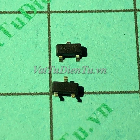 2N7002K-K72 2N7002 K72 SOT23 N Transistor; Mã: 2N7002K-K72; Kiểu chân: dán 3 chân SOT-23; Xuất xứ: Hàng mới