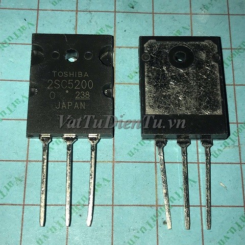 2SC5200 C5200 NPN Transistor 15A 230V; Mã: 2SC5200; Kiểu chân: cắm 3 chân TO-247; Thương hiệu: TOSHIBA; Xuất xứ: Hàng mới