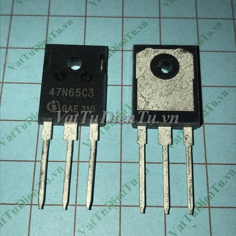 SPW47N65C3 47N65C3 TO247 N MOSFET 47A 650V 0.07R; Mã: 47N65C3; Kiểu chân: 3 chân cắm TO-247; Thương hiệu: inifineon