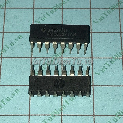 AM26LS31CN DIP16 IC truyền thông, Quad Transmitter RS-422; Mã: AM26LS31CN; Kiểu chân: cắm DIP-16; Thương hiệu: TI; Xuất xứ: Hàng mới; Hàng tương đương: AM26LS31ACN