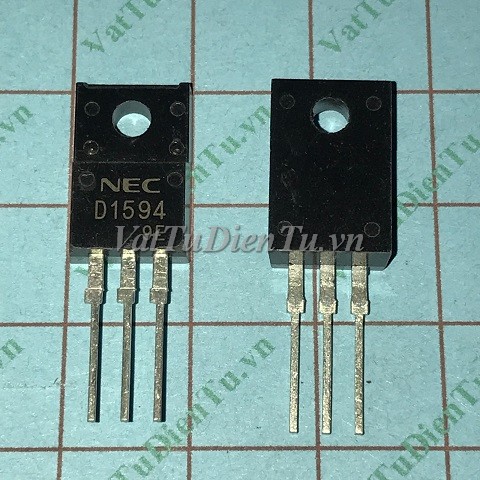 2SD1594 D1594 TO220F NPN Transistor; Mã: D1594; Kiểu chân: cắm 3 chân TO-220F; Xuất xứ: Hàng mới