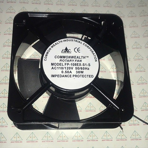 FP-108EX-S1-S Quạt tản nhiệt 110V 0.22A 38W 150x150x50mm ROTARY 2 dây; Mã: FP-108EX-S1-S; Thương hiệu: ROTARY; Xuất xứ: Hàng mới