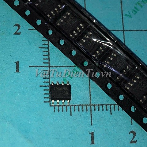 TPC8206 SOP8 Dual N MOSFET 5A 60V 40mR; Mã: TPC8206; Thương hiệu: TOSHIBA; Hàng tương đương: STS4DNF60L 4DNF60L 4DF60L FDS8949