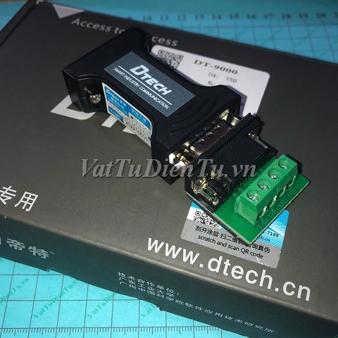 DT-9000 Bộ chuyển đổi giao diện RS232 to RS485 hãng Dtech kết nối máy tính ra thiết bị diện tử công nghiệp, máy CNC lập trình PLC máy y tế; Mã kho: DT-9000