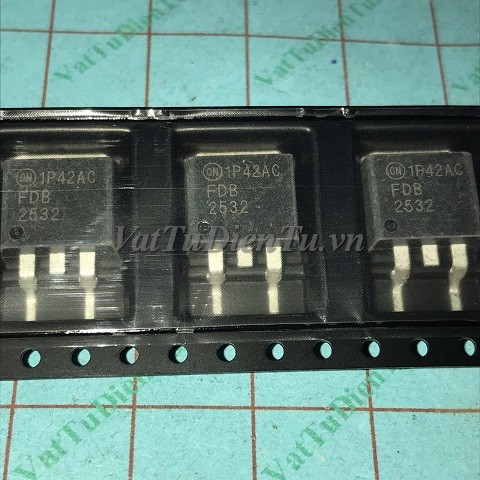 FDB2532 TO263 Mosfet, N-Channel PowerTrench MOSFET 150V, 79A, 16mΩ; Mã: FDB2532; Kiểu chân: dán 3 chân TO-263; Xuất xứ: Hàng mới