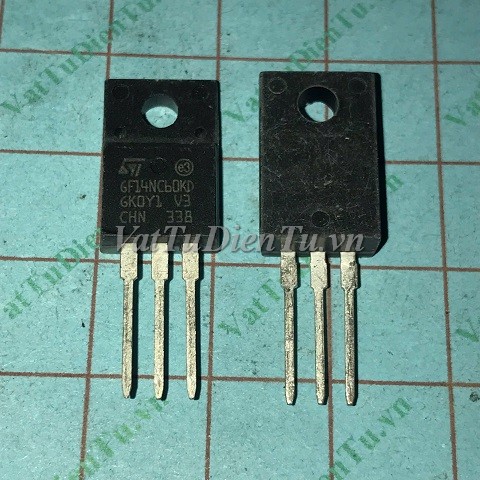 GF14NC60KD STGF14NC60KD TO220F IGBT, N-CHANNEL 14A 600V D2PAK SHORT CIRCUIT RATED PowerMESH IGBT; Mã: GF14NC60KD; Kiểu chân: cắm 3 chân TO-220F; Xuất xứ: Hàng mới; Thương hiệu: ST