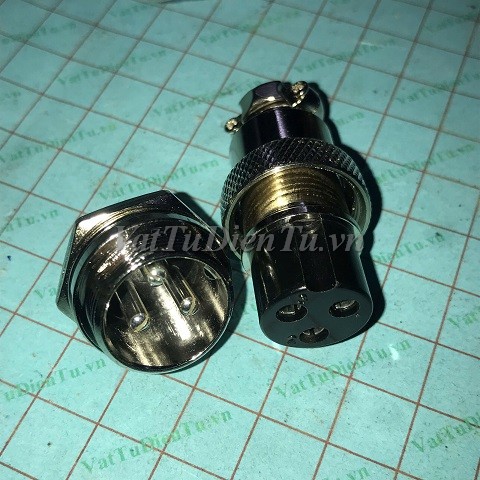 GX20-3P Jack 3 chân, giắc 3 chân, đầu nối 3 chân, Jack GX20-3P (Plug + socket); Mã: GX20-3P