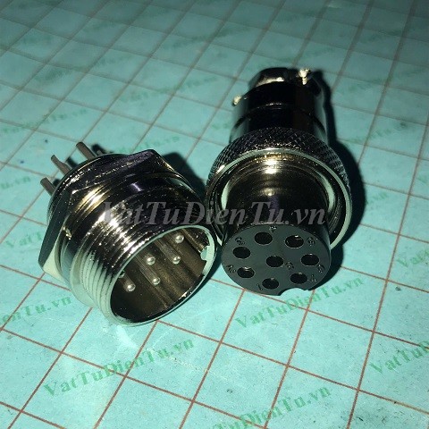 GX20-8P Jack 8 chân, giắc 8 chân, đầu nối 8 chân, Jack GX20-8P (Plug + socket); Mã: GX20-8P