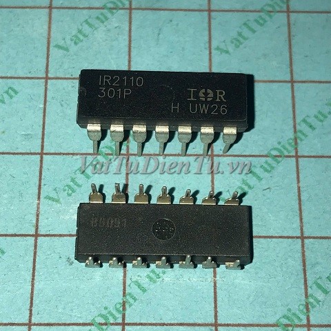 IR2110 DIP14 IC DRIVER, Half-Bridge Driver; Mã: IR2110; Kiểu chân: 14 chân cắm DIP-14; Thương hiệu: IR; Xuất xứ: chính hãng