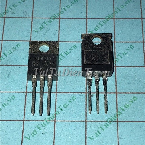 IRFB4710 IRF4710 TO220 N Mosfet 75A 100V; Mã: IRFB4710; Kiểu chân: 3 chân cắm TO-220; Xuất xứ: Hàng mới; Thương hiệu: IR