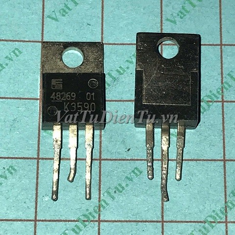 K3590 2SK3590 K3590-01 TO220 N Mosfet (TM); Mã: K3590; Kiểu chân: cắm 3 chân TO-220; Xuất xứ: Hàng tháo máy; Thương hiệu: Fuji