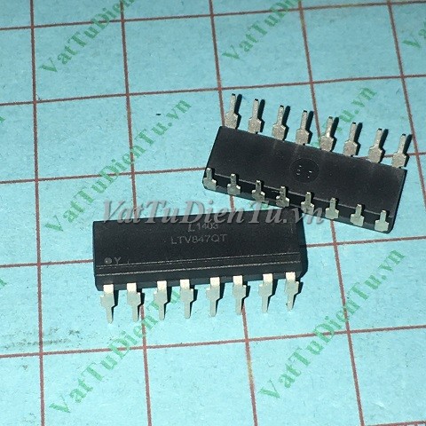 LTV847 LTV-847 DIP16 Photo-Transistor optocoupler; Mã: LTV847; Kiểu chân: DIP-16