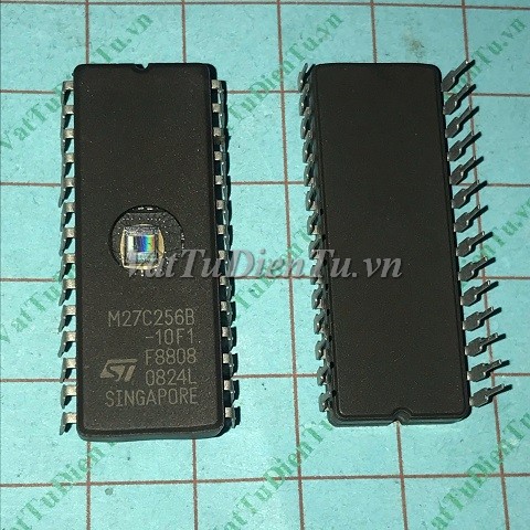 M27C256B-10F1 M27C256B 27C256 DIP28 IC nhớ EPROM 256K (32KX8) 120ns; Mã: M27C256B-10F1; Kiểu chân: 28 chân cắm FDIP-28W; Thương hiệu: ST