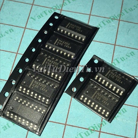 MAX202ESE MAX202 SOP16 3.9mm IC truyền thông RS232; Mã: MAX202ESE; Kiểu chân: 16 chân dán SOP-16 3.9mm; Thương hiệu: MAXIM