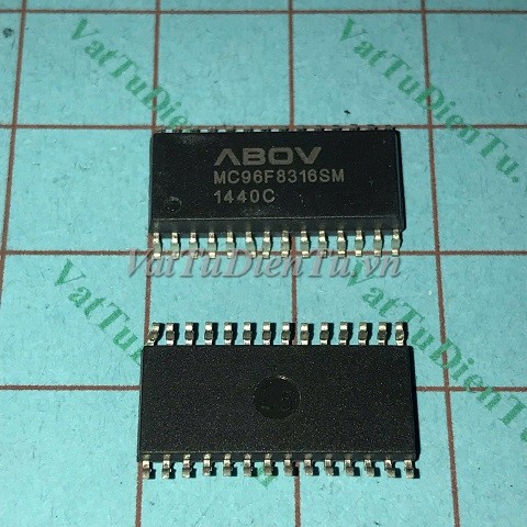 MC96F8316SM SOP28 IC Driver; Mã: MC96F8316SM; Kiểu chân: dán 28 chân SOP-28; Xuất xứ: Hàng mới; Thương hiệu: ABOV