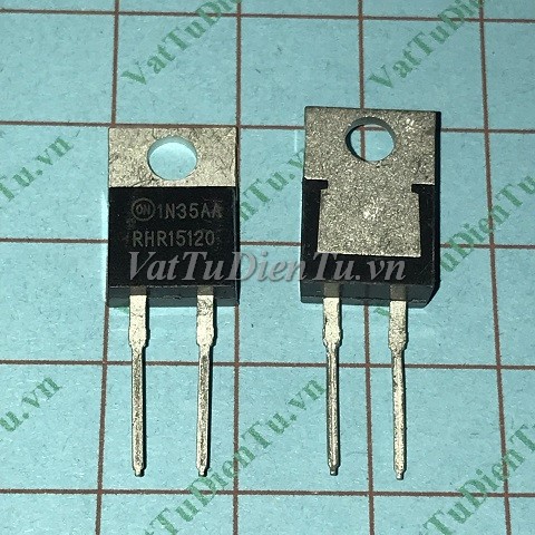 RHR15120 RHRP15120 TO220-2 Diode 15A 1200V Hyperfast Diode (NEW); Mã: RHR15120; Kiểu chân: cắm TO-220-2; Thương hiệu: Faichild; Xuất xứ: Hàng mới
