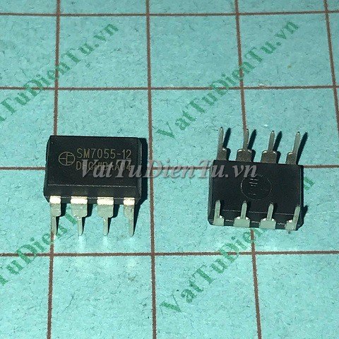 SM7055-12 SM7055 DIP8 IC Nguồn AC/DC PWM power switch; Mã: SM7055-12; Kiểu chân: 8 chân cắm DIP-8; Xuất xứ: Hàng mới