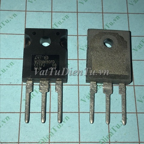 STW20NM50 W20NM50 TO247 N MOSFET 20A 550V 0.20R(TM); Mã: STW20NM50; Kiểu chân: 43 chân cắm TO-247