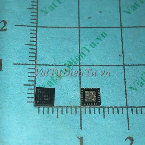 TPS51124 TPS51124RGER 51124 QFN24 IC nguồn REG CTRLR BUCK; Mã: TPS51124; Kiểu chân: 24 chân dán QFN-24