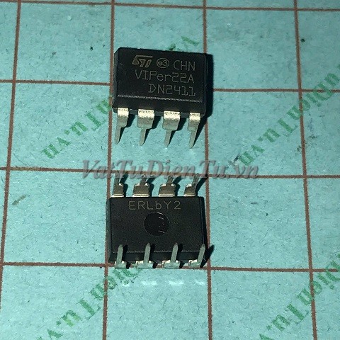 VIPER22A DIP8 IC Nguồn Switching 20W; Mã: VIPER22A; Kiểu chân: 8 chân cắm DIP-8; Xuất xứ: Hàng mới; Thương hiệu: ST