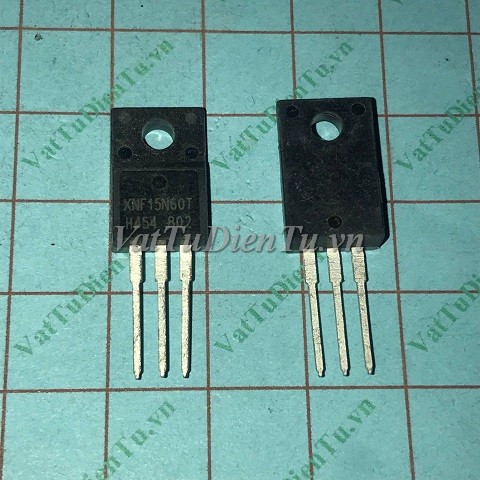 XNF15N60T FQPF15N60C MDF15N60 TO220F N Mosfet 15A 600V; Mã: XNF15N60T; Kiểu chân: cắm 3 chân TO-220F; Xuất xứ: Hàng mới